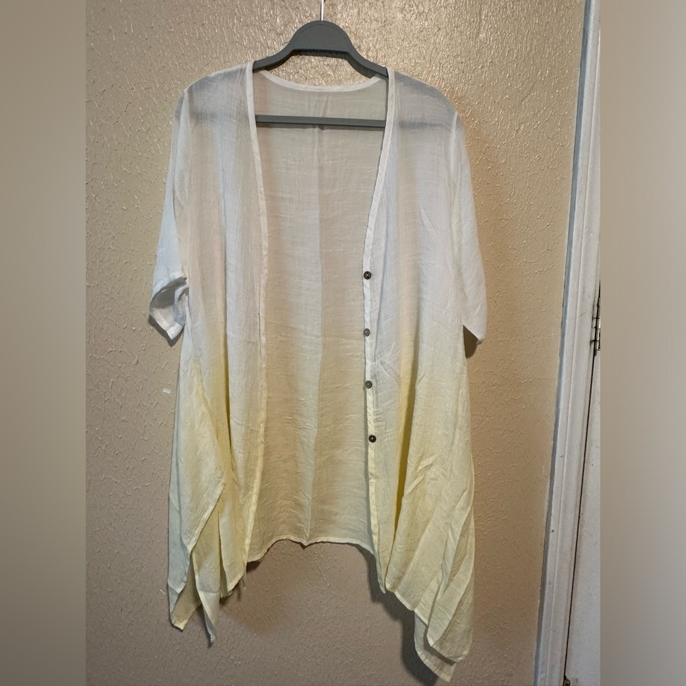 Yifeiduona Ombré Kimono linen Blend‎ Size 3X